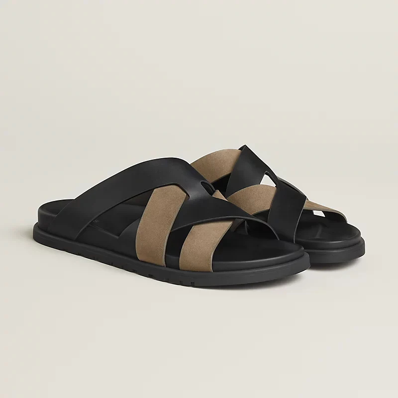 Hermès Kazimir noir / étoupe - Image 4