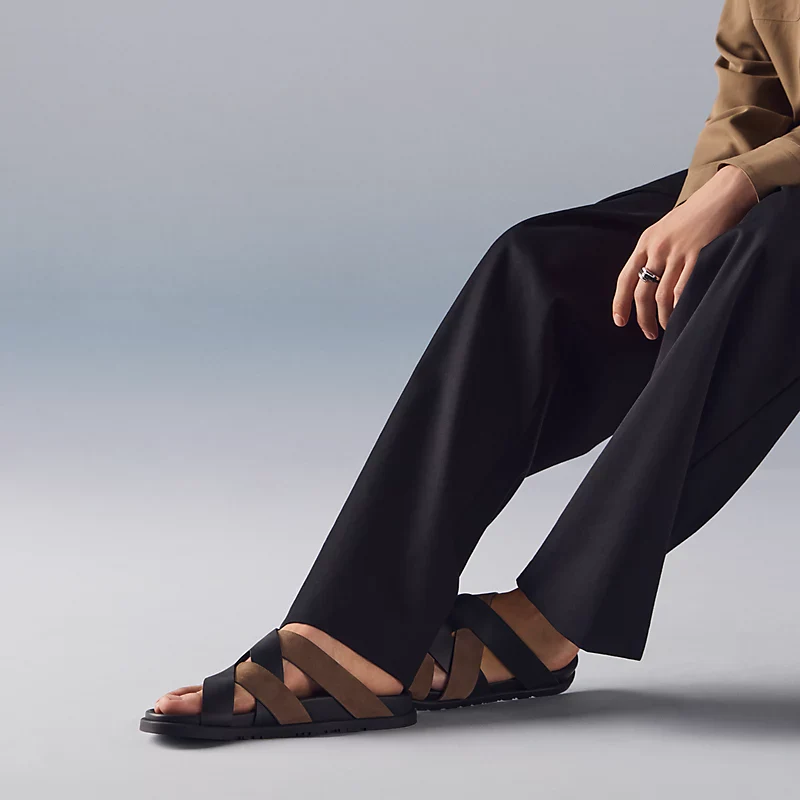 Hermès Kazimir noir / étoupe - Image 2